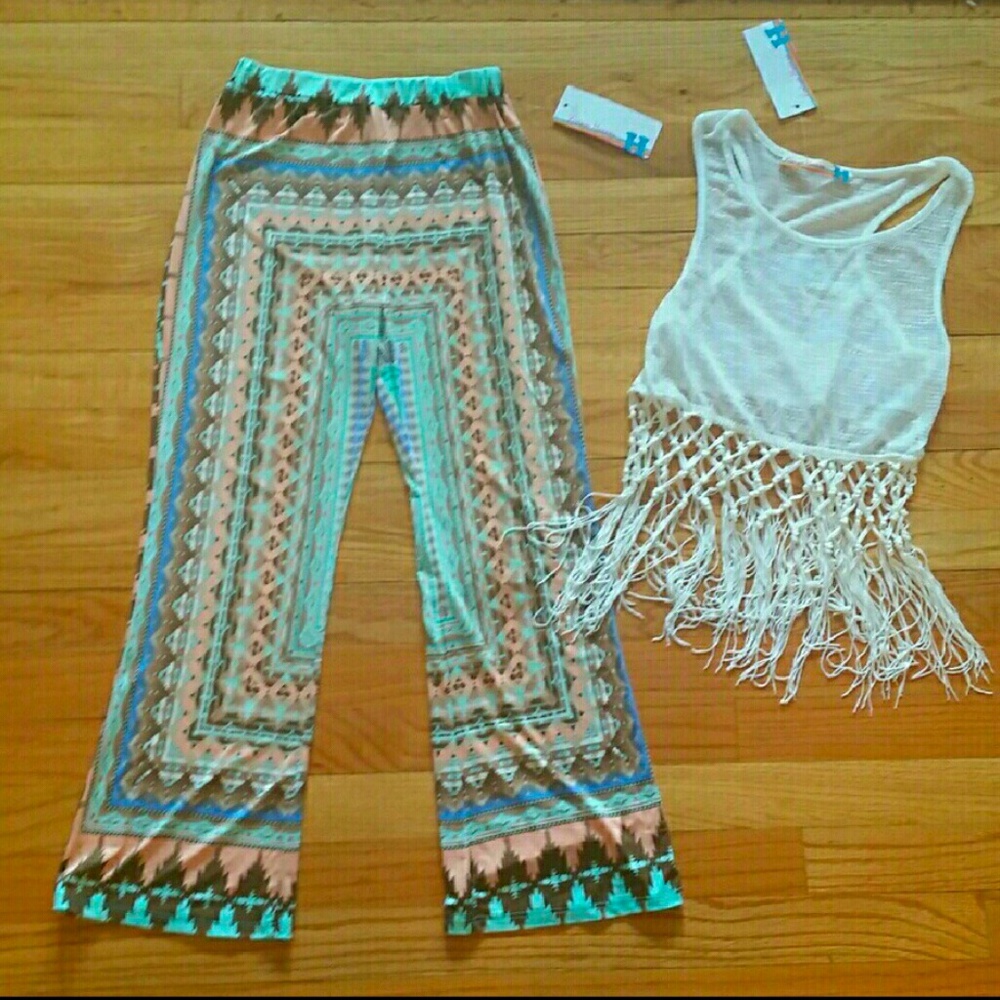 Vintage Havana Kids Tween Girls NWT Tribal Printed Palazzo Pants NEW